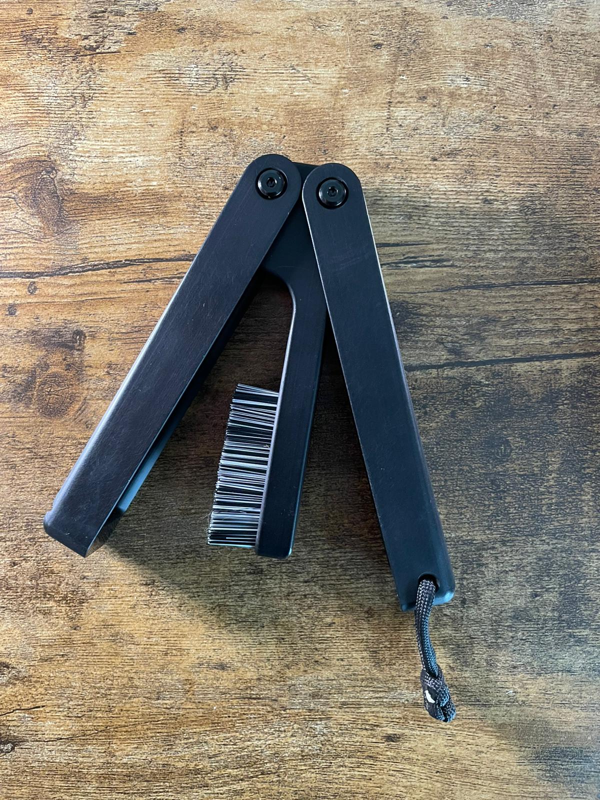 Charcoal Black Resin Butterfly Brush