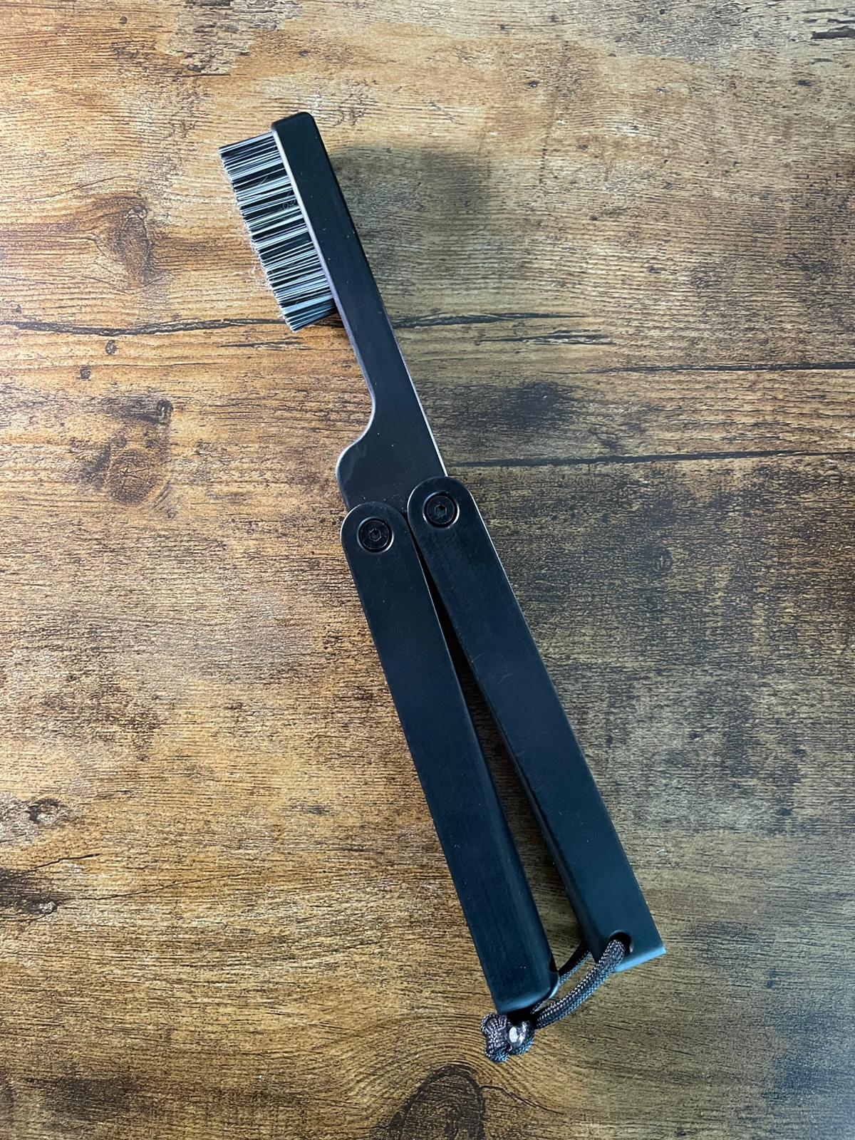 Charcoal Black Resin Butterfly Brush